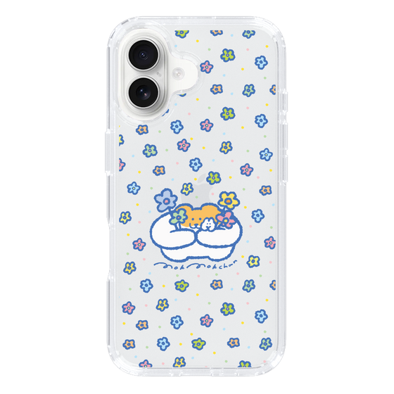 スリムプロテクションケース［ もくもくちゃん - フラワー ］