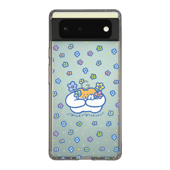 スリムプロテクションケース［ もくもくちゃん - フラワー ］