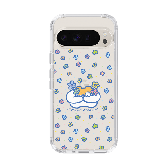 スリムプロテクションケース［ もくもくちゃん - フラワー ］