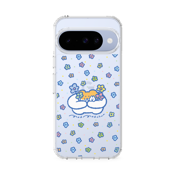 スリムプロテクションケース［ もくもくちゃん - フラワー ］