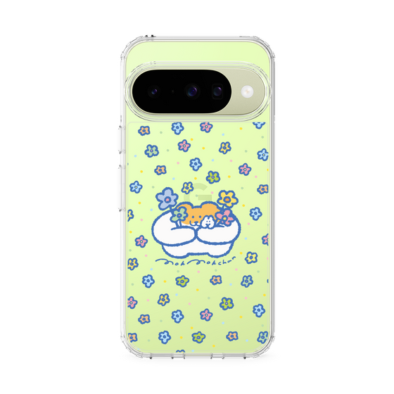 スリムプロテクションケース［ もくもくちゃん - フラワー ］