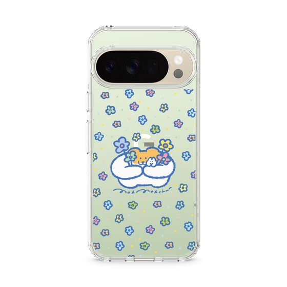 スリムプロテクションケース［ もくもくちゃん - フラワー ］