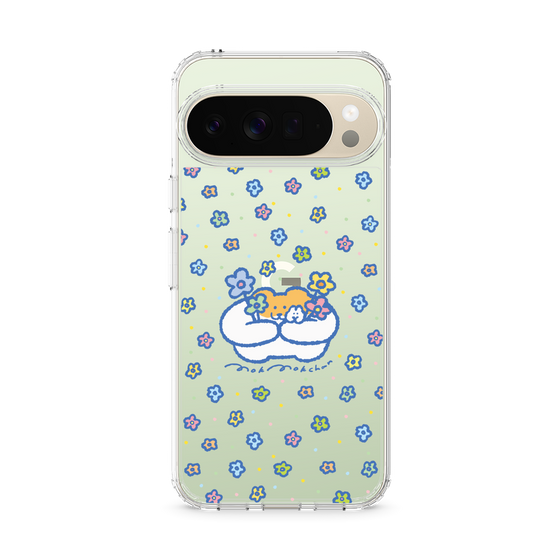 スリムプロテクションケース［ もくもくちゃん - フラワー ］