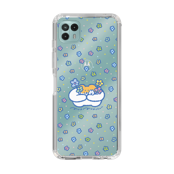 スリムプロテクションケース［ もくもくちゃん - フラワー ］
