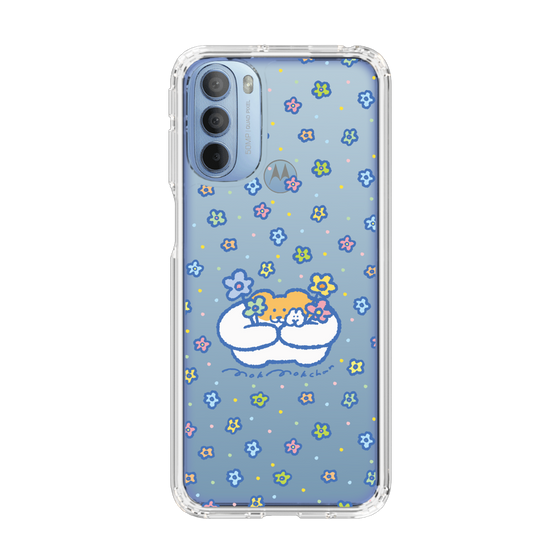 スリムプロテクションケース［ もくもくちゃん - フラワー ］
