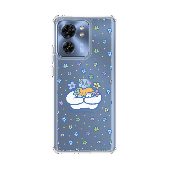 スリムプロテクションケース［ もくもくちゃん - フラワー ］