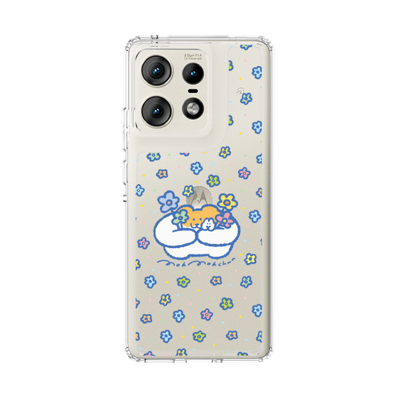 スリムプロテクションケース［ もくもくちゃん - フラワー ］