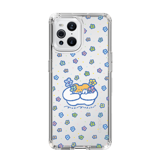 スリムプロテクションケース［ もくもくちゃん - フラワー ］