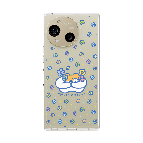 スリムプロテクションケース［ もくもくちゃん - フラワー ］