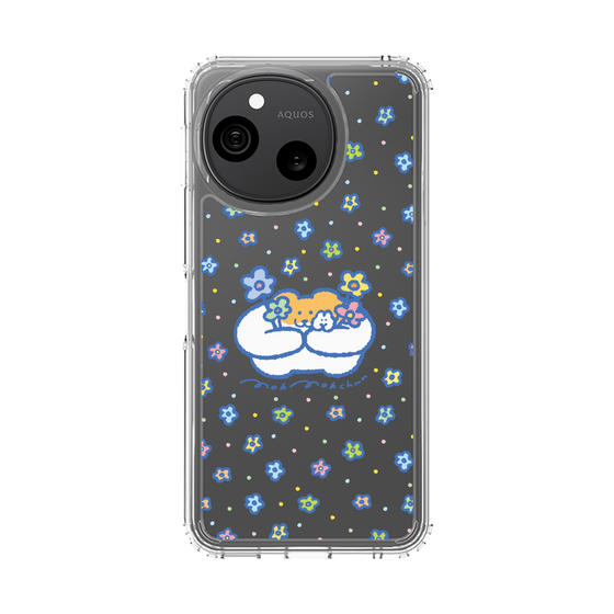 スリムプロテクションケース［ もくもくちゃん - フラワー ］