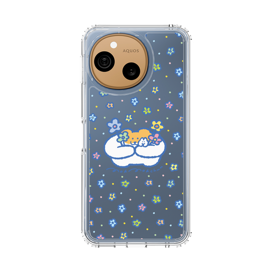 スリムプロテクションケース［ もくもくちゃん - フラワー ］