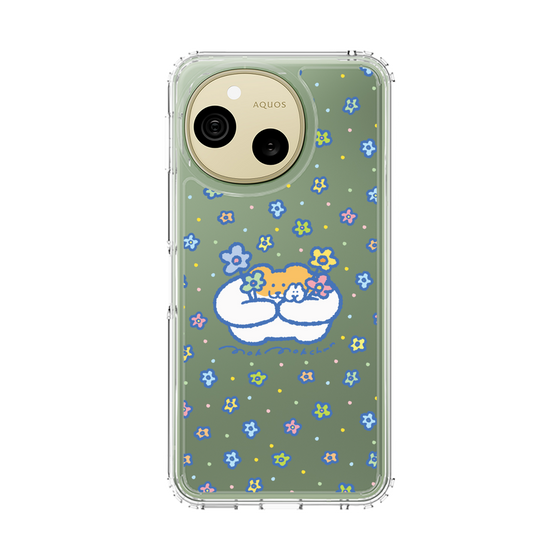 スリムプロテクションケース［ もくもくちゃん - フラワー ］