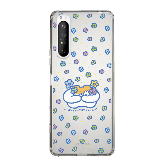 スリムプロテクションケース［ もくもくちゃん - フラワー ］