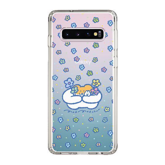 スリムプロテクションケース［ もくもくちゃん - フラワー ］