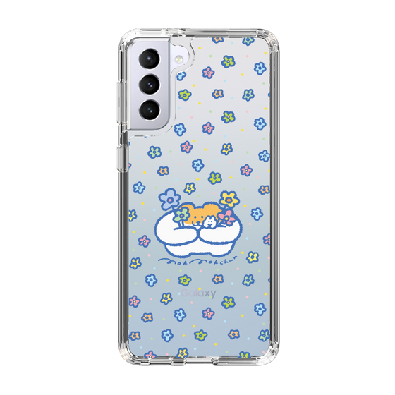スリムプロテクションケース［ もくもくちゃん - フラワー ］