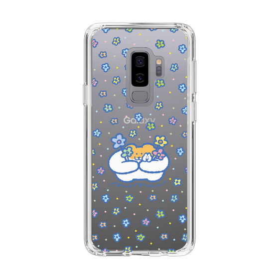 スリムプロテクションケース［ もくもくちゃん - フラワー ］