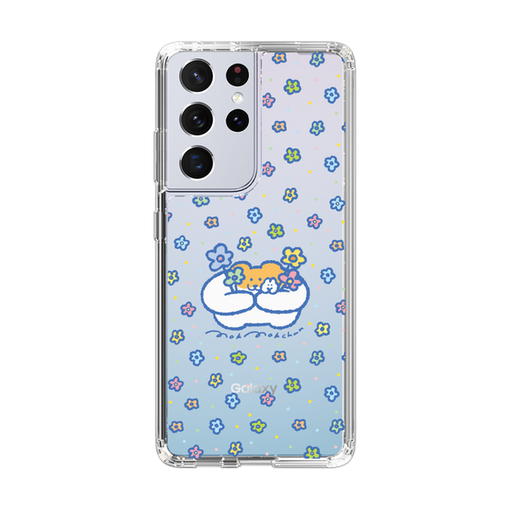 スリムプロテクションケース［ もくもくちゃん - フラワー ］