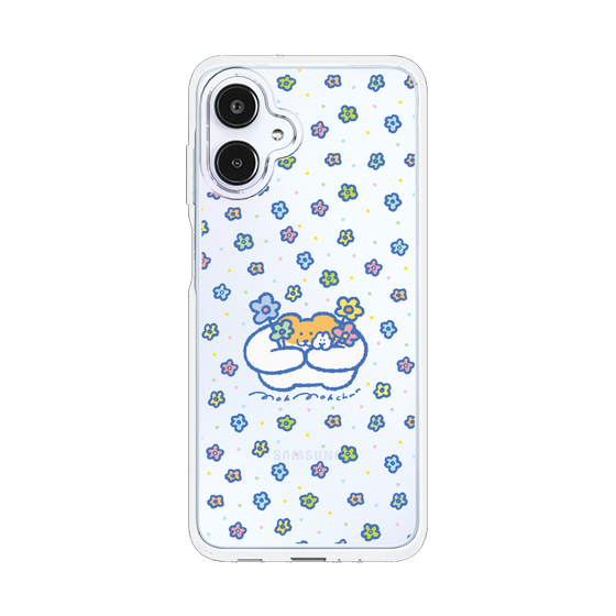 スリムプロテクションケース［ もくもくちゃん - フラワー ］