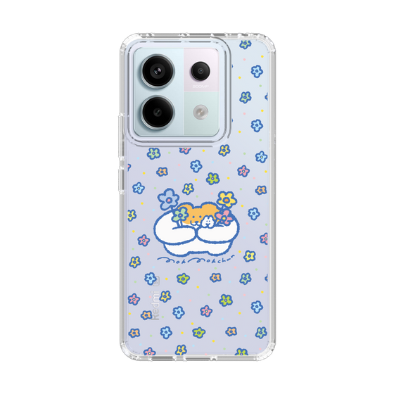 スリムプロテクションケース［ もくもくちゃん - フラワー ］