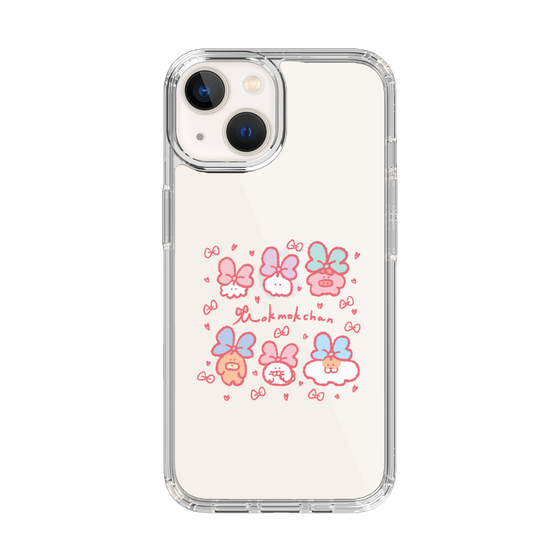 スリムプロテクションケース［ もくもくちゃん - リボン ］