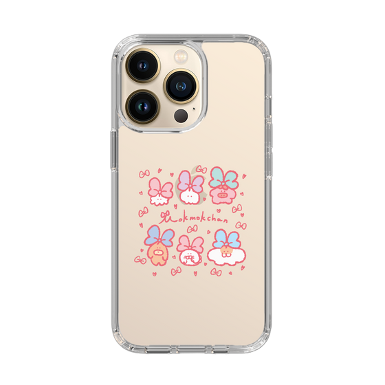 スリムプロテクションケース［ もくもくちゃん - リボン ］