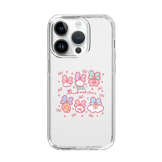 スリムプロテクションケース［ もくもくちゃん - リボン ］