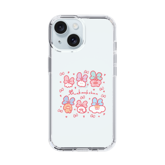 スリムプロテクションケース［ もくもくちゃん - リボン ］