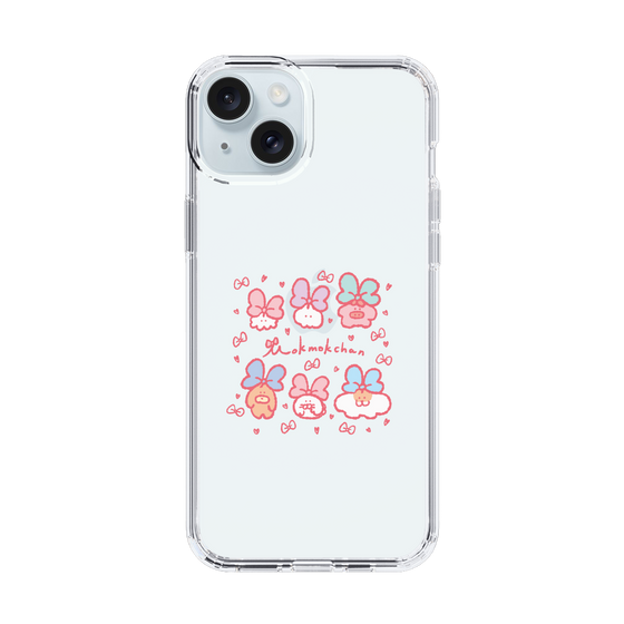スリムプロテクションケース［ もくもくちゃん - リボン ］