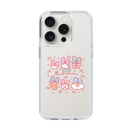 スリムプロテクションケース［ もくもくちゃん - リボン ］
