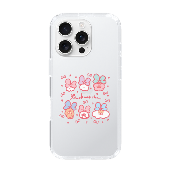 スリムプロテクションケース［ もくもくちゃん - リボン ］