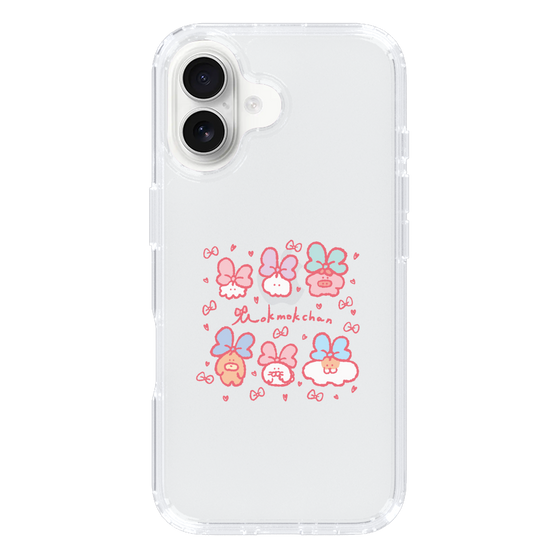 スリムプロテクションケース［ もくもくちゃん - リボン ］