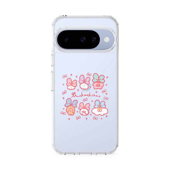 スリムプロテクションケース［ もくもくちゃん - リボン ］