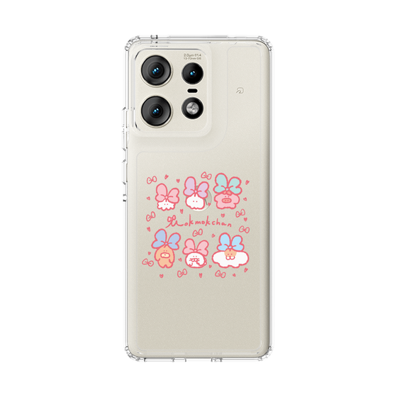 スリムプロテクションケース［ もくもくちゃん - リボン ］