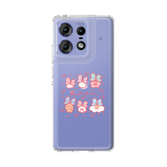 スリムプロテクションケース［ もくもくちゃん - リボン ］
