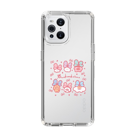スリムプロテクションケース［ もくもくちゃん - リボン ］