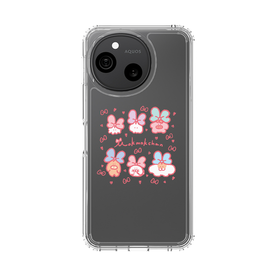 スリムプロテクションケース［ もくもくちゃん - リボン ］