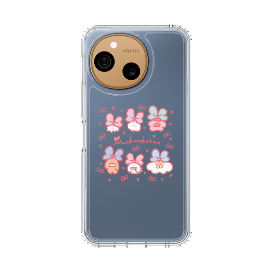 スリムプロテクションケース［ もくもくちゃん - リボン ］