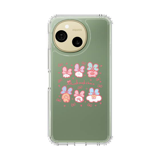 スリムプロテクションケース［ もくもくちゃん - リボン ］