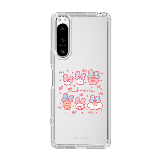 スリムプロテクションケース［ もくもくちゃん - リボン ］