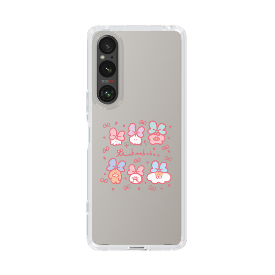 スリムプロテクションケース［ もくもくちゃん - リボン ］