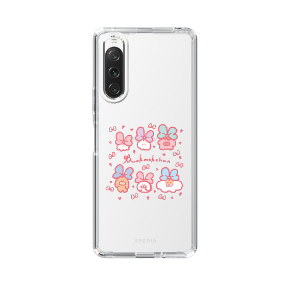 スリムプロテクションケース［ もくもくちゃん - リボン ］