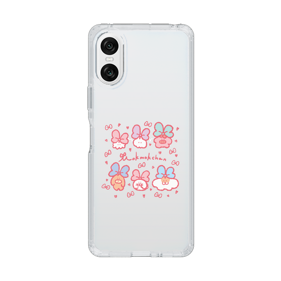 スリムプロテクションケース［ もくもくちゃん - リボン ］