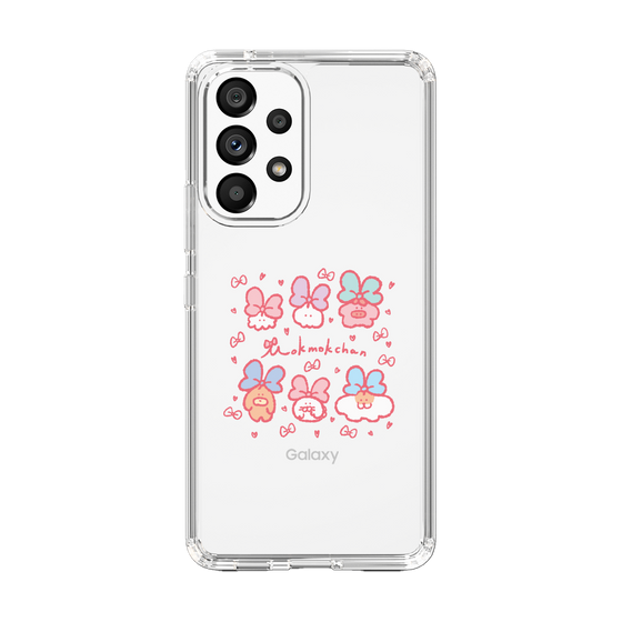 スリムプロテクションケース［ もくもくちゃん - リボン ］