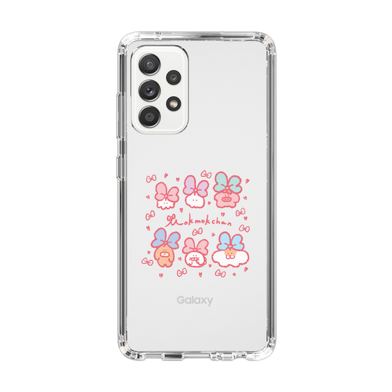 スリムプロテクションケース［ もくもくちゃん - リボン ］