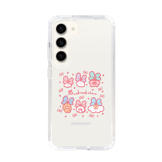 スリムプロテクションケース［ もくもくちゃん - リボン ］