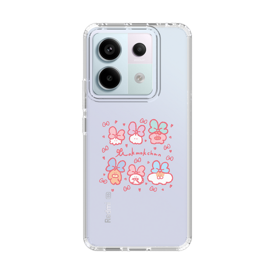 スリムプロテクションケース［ もくもくちゃん - リボン ］
