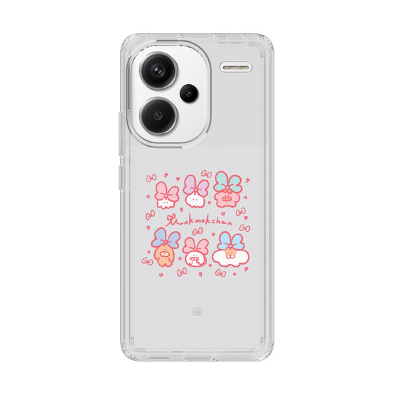 スリムプロテクションケース［ もくもくちゃん - リボン ］