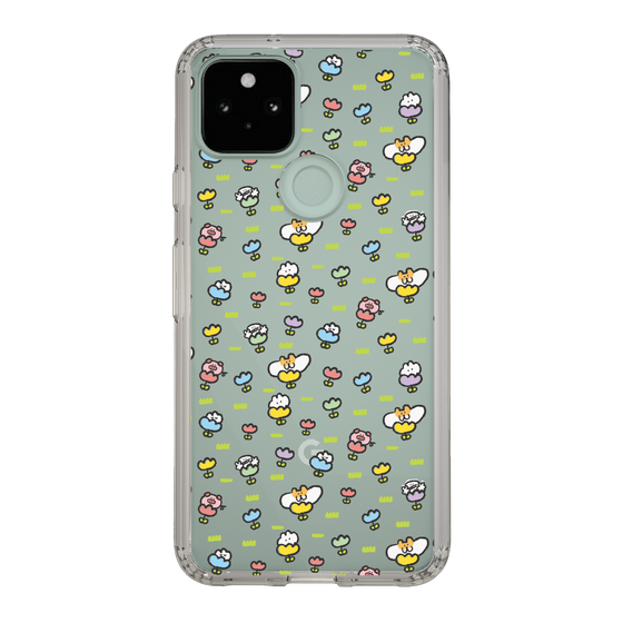 スリムプロテクションケース［ もくもくちゃん - フラワー - 総柄 ］