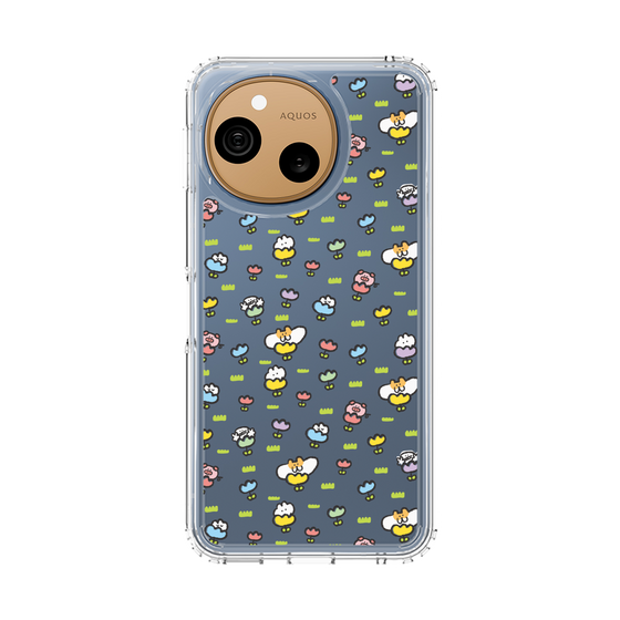 スリムプロテクションケース［ もくもくちゃん - フラワー - 総柄 ］