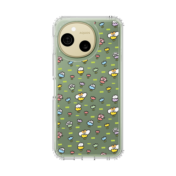 スリムプロテクションケース［ もくもくちゃん - フラワー - 総柄 ］